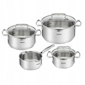 Zestaw TEFAL Duetto+ garnki z pokrywą 7el G719S734 stal nierdzewna