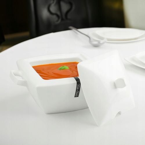 WAZA DO ZUPY BIAŁA 3,8L Z POKRYWKĄ WAZA DO ROSOŁU BARSZCZU BIAŁA na Arena.pl