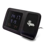 Ładowarka bezprzewodowa 5W-15W Exclusive Collection, wielofunkcyjny zegar cyfrowy | Isha
