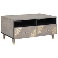 Stolik kawowy Szary 80 x 54 x 40 cm lite drewno mango