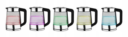 CZAJNIK ELEKTRYCZNY SZKLANY 1,7L 2200W REGULACJA TEMPERATURY LED LCD na Arena.pl