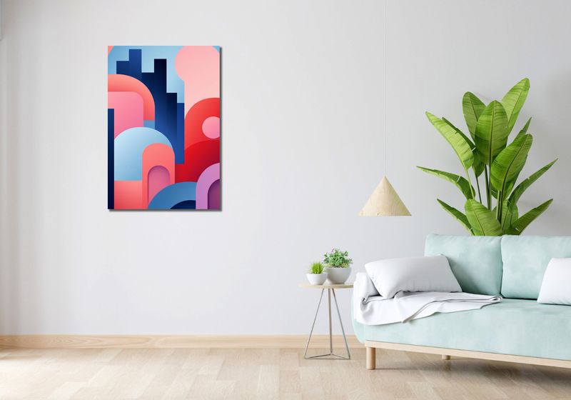 Obraz 60x90cm Miasto Kolorów zdjęcie 2