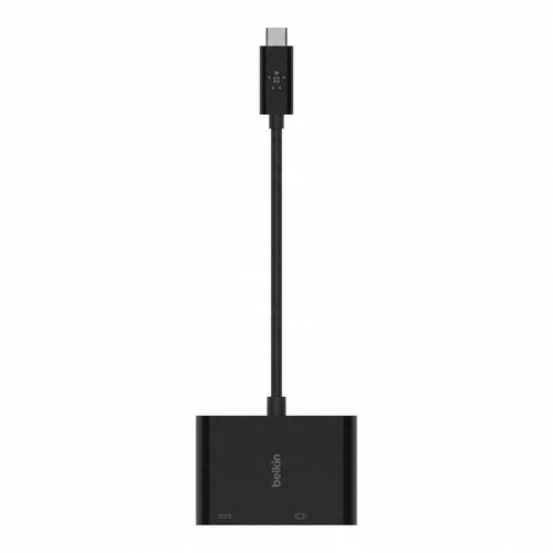 Adapter USB-C - wyjście obrazu VGA + zasilanie PD 60W Belkin AVC001BTBK na Arena.pl