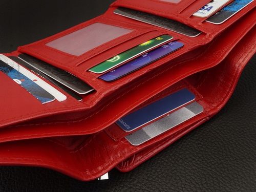 KOCHMANSKI portfel damski skórzany mały czerwony portmonetka zatrzask rfid na Arena.pl