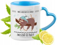 Dla Maksa Kubek Błękitny Z Uszkiem W Kształcie Serca Na Prezent Z Nadrukiem