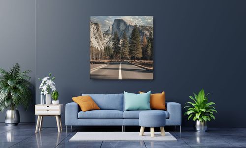 OBRAZ NA PŁÓTNIE 017 Droga pod górami 60x60cm na Arena.pl