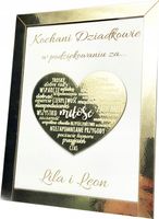 PREZENT NA DZIEŃ BABCI I DZIADKA ZŁOTA RAMKA