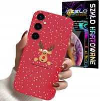 ETUI CASE DO SAMSUNG S24 - ŚWIĄTECZNE WZORY RENIFER PLECKI + SZKŁO