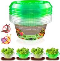 Obręcze Kołnierze Przeciw Ślimakom 20 Sztuk Zielone i Przezroczyste Pet