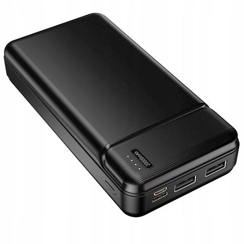 Super Power Bank 20 000 mAh Maxlife 2x USB + Kabel Ledowe Diody Czarny na Arena.pl