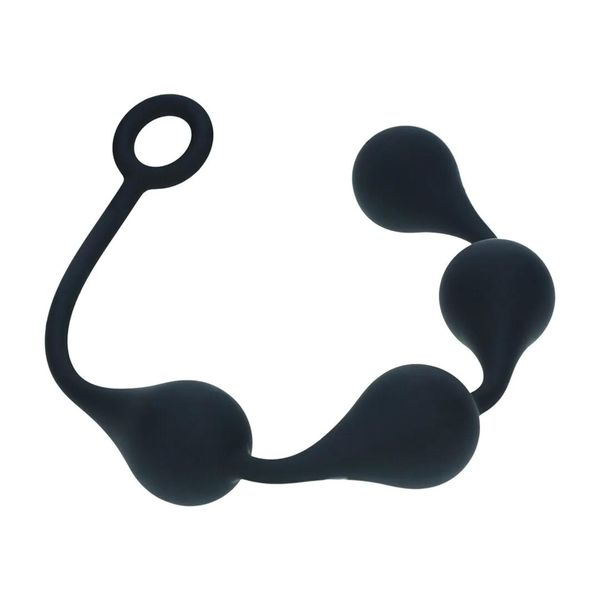 Waterdrop Silicone Anal Balls - L - 40Mm - Black zdjęcie 1
