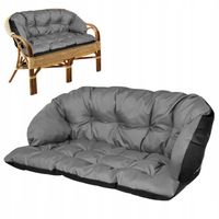 Poduszki na ławkę kanapę Poduszki na meble ogrodowe 120x40+190x40 cm szara