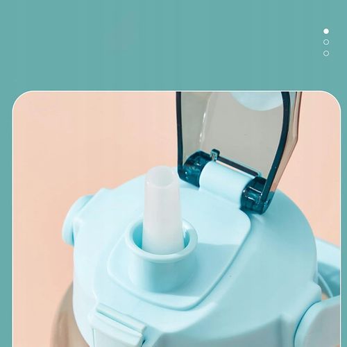 BUTELKA NA WODĘ BIDON Z MIARKĄ ZE SŁOMKĄ PRZYPOMNIENIEM SIŁOWNIA FITNESS 2L na Arena.pl