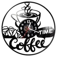 Zegar ścienny z płyty winylowej Coffee time 519.14