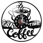 Zegar ścienny z płyty winylowej Coffee time 519.14