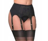 Pas do pończoch vintage wysoka talia 3XL