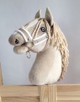 Kantar regulowany dla konia Hobby Horse A3 beżowy białym futerkiem