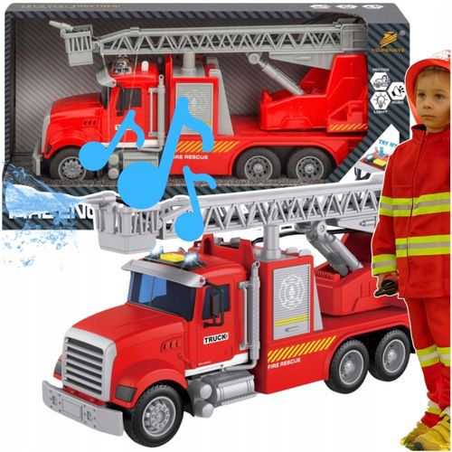 WÓZ STRAŻACKI STRAŻ POŻARNA STRZELA WODĄ ZE ŚWIATŁEM I DŹWIĘKIEM Z NAPĘDEM na Arena.pl