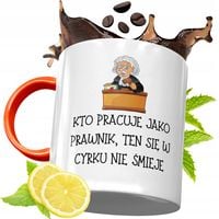 Kubek Pomarańczowy Dla Prawnika Prezent Z Nadrukiem Ze Zdjęciem