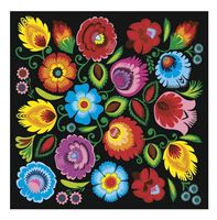 Serwetki papierowe Folk Łowicz Czarne, 20 szt.