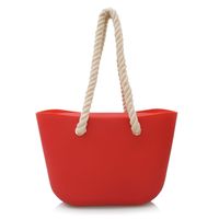 JORDAN torebka damska gumowa jelly bag plecione rączki V002 czerwona