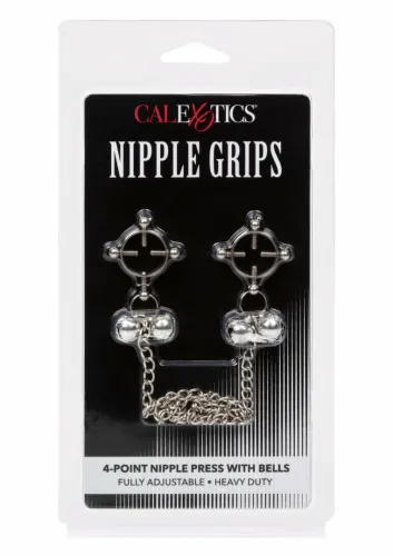calexotics 4 point nipple press z dzwoneczkami - regulowany system na Arena.pl