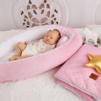 Kokon niemowlęcy różowy VELVET SOFT
