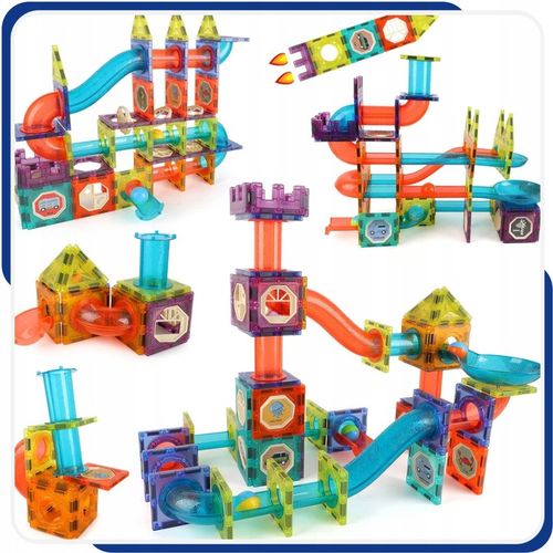 KLOCKI MAGNETYCZNE ŚWIĘCĄCE TOR KULKOWY KLOCKI KONSTRUKCYJNE KULODROM 202EL na Arena.pl