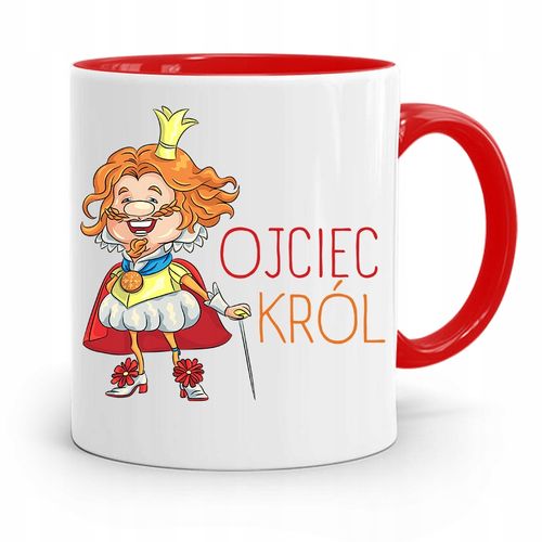 Kubek Czerwony Dla Taty Ojca Ojciec Król Prezent Z Nadrukiem Ze Zdjęciem na Arena.pl