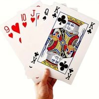 Gigantyczne Karty Do Gry 4 Razy Większe niż Normalnie Poker Imprezowa XXL
