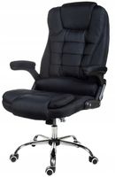 NOWY CZARNY FOTEL BIUROWY MATERIAŁOWY FBJ004