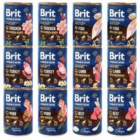 BRIT BY NATURE Karma mokra dla psa mix smaków 12 x 400g