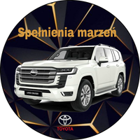 Opłatek na tort Toyota Samochód Auto Logo Fura Bryka Urodziny 18 30 40 50