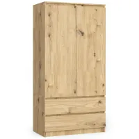 Szafa do sypialni, 2 szuflady, drzwi, DORMI, 90x51x180 cm,  | TYLETEGOTU