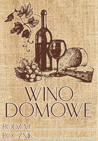 8 x Etykiety RETRO naklejki WINO domowe zestaw na butelki alkohol 10cm