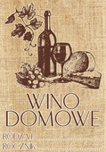 8 x Etykiety RETRO naklejki WINO domowe zestaw na butelki alkohol 10cm
