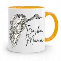 Kubek Żółty Prezent Dla Boskiej Mamy Matki Mamusi Z Nadrukiem Ze Zdjęciem