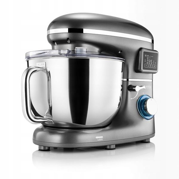 Robot planetarny z podgrzewaną misą Kuchenny Srebrny MISA 6L DUŻA MOC 3000W zdjęcie 10