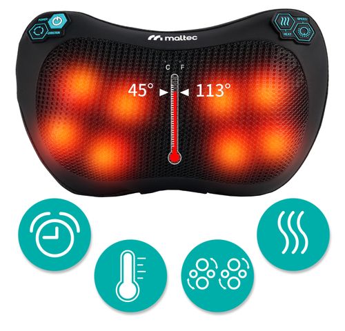 Masażer Poduszka Masująca Shiatsu Do Pleców Karku Nóg Ciała Grzejący na Arena.pl