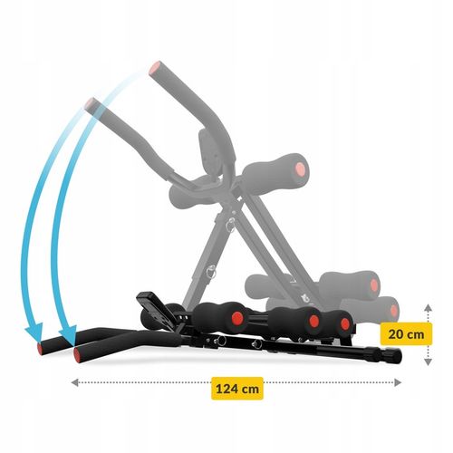 TRENAŻER MIĘŚNI BRZUCHA REGULOWANY SKŁADANY DO ĆWICZEŃ Z LICZNIKIEM 4FIZJO na Arena.pl