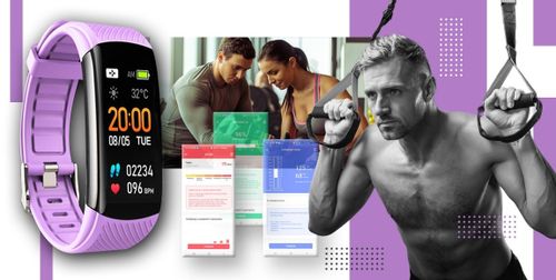 Smartband Giewont Fit&GO Duo GW200-8 - Black + Pasek Touch of Lavender na Arena.pl