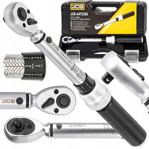 KLUCZ DYNAMOMETRYCZNY Z BLOKADĄ ETUI CERTYFIKAT KALIBRACJI 1-25NM 1/4'' JCB na Arena.pl