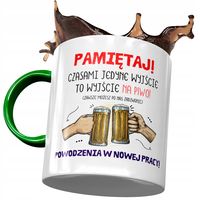 Kubek Zielony Na Pożegnanie Z Pracy Na Prezent Z Nadrukiem Ze Zdjęciem