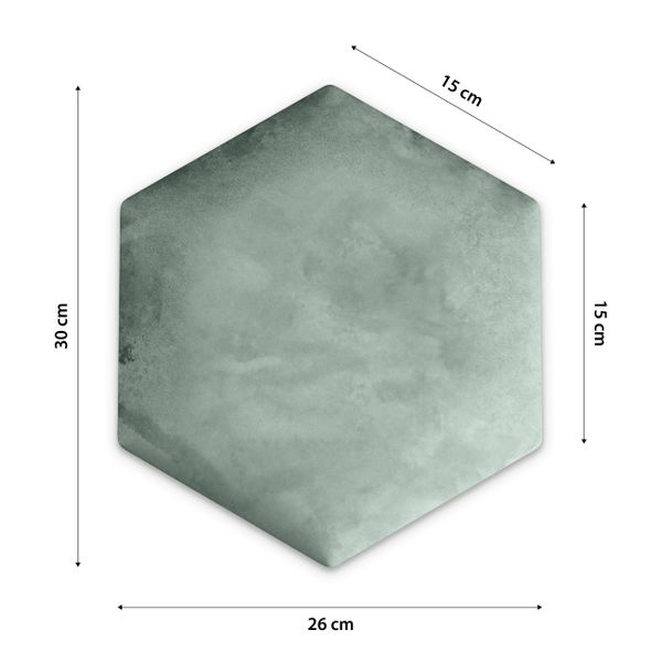 PANELE TAPICEROWANE PLASTER MIODU Heksagon MIĘTOWY 26cm x 30cm zdjęcie 3