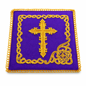 Palka Liturgiczna 20X20 Cm Haftowana - Fioletowa
