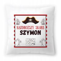 Poduszka Biała 40X40 Cm Dla Szymona Syna Dziecka Z Nadrukiem Ze Zdjęciem