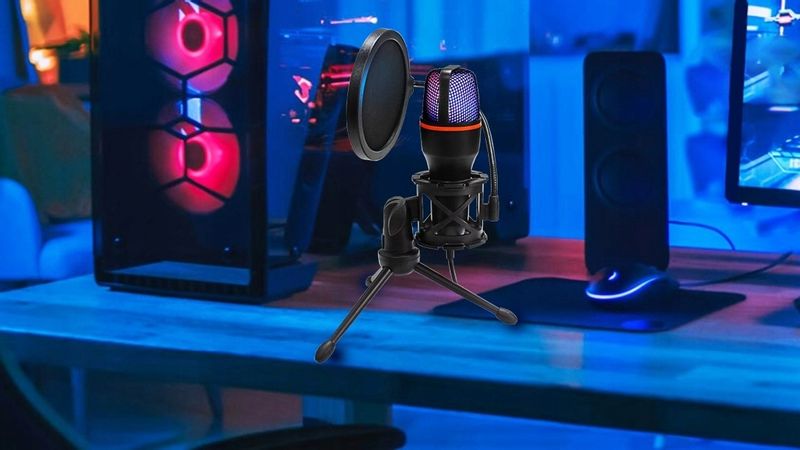 MIKROFON DO KOMPUTERA PC POJEMNOŚCIOWY USB LED RGB zdjęcie 6