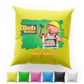 POSZEWKA Z NADRUKIEM BAWEŁNIANA 40x40CM - BOB BUDOWNICZY BAJKA DLA DZIECI