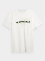 4F T-shirt z nadrukiem "Sportswear" biały męski 100% Bawełna 3XL