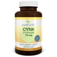 CYNK ORGANICZNY 15 mg - Cytrynian - 180 kapsułek